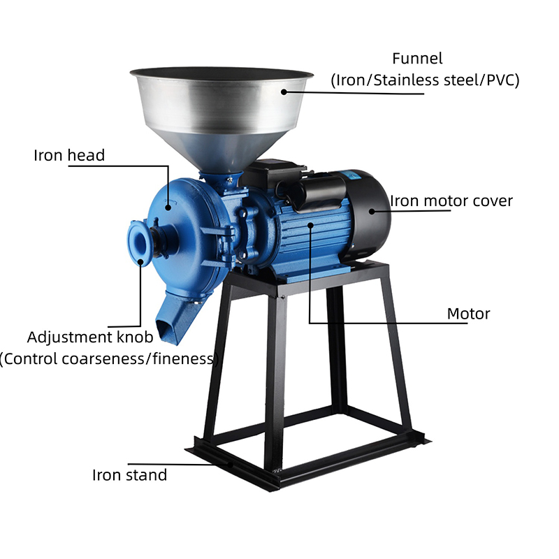 Máy nghiền ngũ cốc công suất lớn với đĩa mài chà nhám